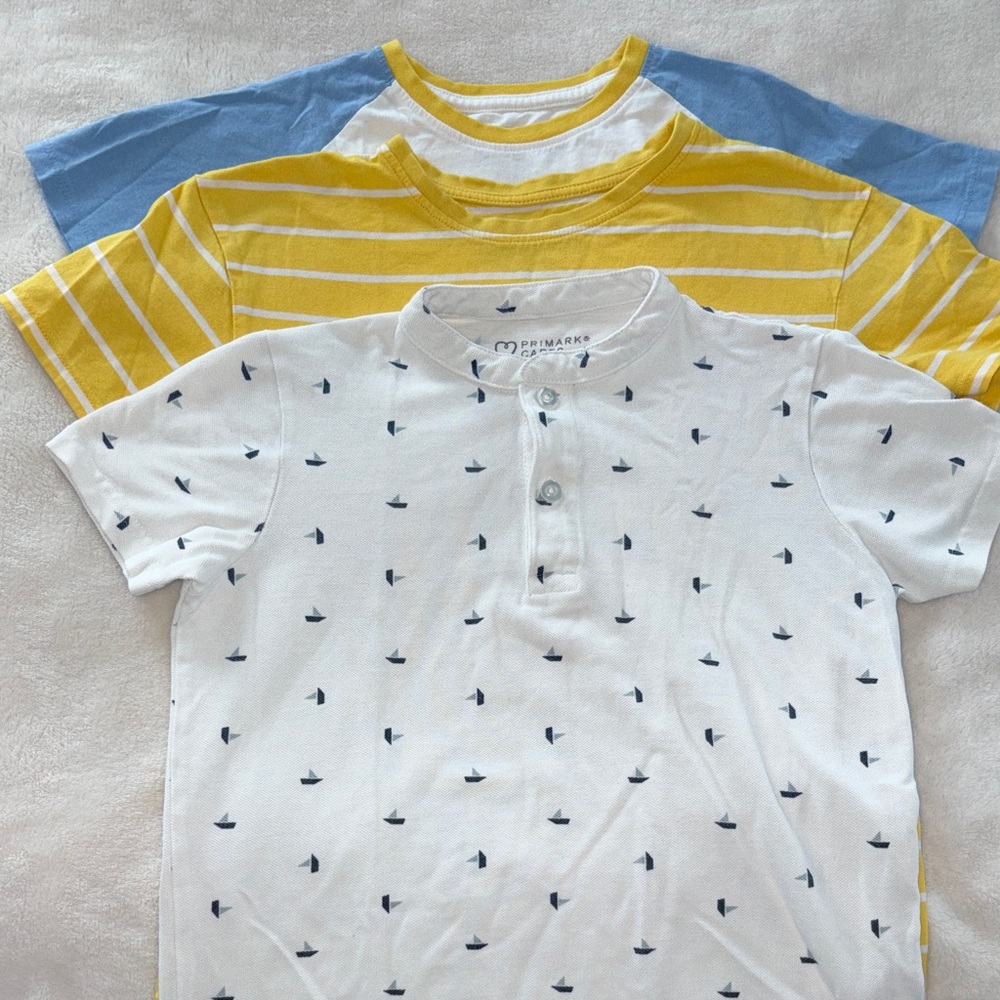 Primark Boys Summer T-Shirts Bundle Size 7-8